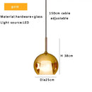GobekUsa Glass Ball Pendant Lights: Italian Designer Hanging Lamp for Dining Room, Kitchen Island