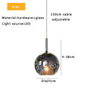 GobekUsa Glass Ball Pendant Lights: Italian Designer Hanging Lamp for Dining Room, Kitchen Island