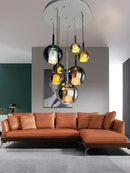 GobekUsa Glass Ball Pendant Lights: Italian Designer Hanging Lamp for Dining Room, Kitchen Island