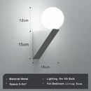 GobekUsa Glass Ball Modern G9 LED Wall Sconce, 9W Indoor Wall Lamp for Bedroom Living Room
