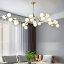 GobekUsa Glass Balls LED Chandelier: Molecular Living Decoration, Modern Branches Pendant Lighting Fixtures.