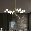 GobekUsa Glass Balls LED Chandelier: Molecular Living Decoration, Modern Branches Pendant Lighting Fixtures.