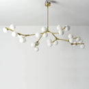 GobekUsa Glass Balls LED Chandelier: Molecular Living Decoration, Modern Branches Pendant Lighting Fixtures.