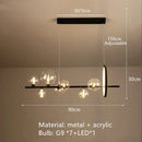 GobekUsa Clear Glass Bubble Chandelier LED Hanglamp G9 Loft Deco Lighting
