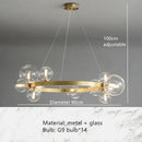 GobekUsa Clear Glass Bubble Chandelier LED Hanglamp G9 Loft Deco Lighting