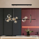 GobekUsa Clear Glass Bubble Chandelier LED Hanglamp G9 Loft Deco Lighting