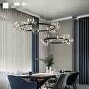 GobekUsa Clear Glass Bubble Chandelier LED Hanglamp G9 Loft Deco Lighting