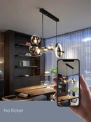 GobekUsa Glass Bubble Chandelier: Nordic Minimalist Restaurant & Bar Magic Bean Lamp