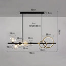 GobekUsa Glass Bubble Chandelier: Nordic Minimalist Restaurant & Bar Magic Bean Lamp