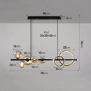 GobekUsa Glass Bubble Chandelier: Nordic Minimalist Restaurant & Bar Magic Bean Lamp