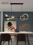 GobekUsa Glass Bubble Chandelier: Nordic Minimalist Restaurant & Bar Magic Bean Lamp