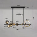 GobekUsa Glass Bubble Chandelier: Nordic Minimalist Restaurant & Bar Magic Bean Lamp