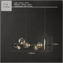 GobekUsa Glass Bubble LED Ceiling Chandelier for Home, Modern Ring Hanging Light Fixtures