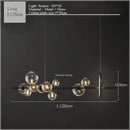 GobekUsa Glass Bubble LED Ceiling Chandelier for Home, Modern Ring Hanging Light Fixtures