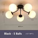 GobekUsa Glass Bubble LED Ceiling Light for Living Room Kitchen Bedroom