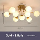 GobekUsa Glass Bubble LED Ceiling Light for Living Room Kitchen Bedroom