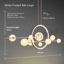 GobekUsa Glass Bubble LED Chandelier Dining Room Pendant Lighting