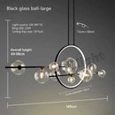 GobekUsa Glass Bubble LED Chandelier Dining Room Pendant Lighting