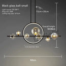 GobekUsa Glass Bubble LED Chandelier Dining Room Pendant Lighting