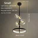 GobekUsa Glass Bubble LED Pendant Chandelier for Modern Living Room Decor
