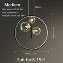 GobekUsa Glass Bubble LED Pendant Chandelier for Modern Living Room Decor
