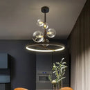 GobekUsa Glass Bubble LED Pendant Chandelier for Modern Living Room Decor