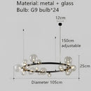 GobekUsa Bubble Ball LED Pendant Light Fixture for Hall, Dining Room, Bedroom - Height Adjustable