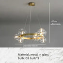 GobekUsa Bubble Ball LED Pendant Light Fixture for Hall, Dining Room, Bedroom - Height Adjustable