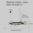 GobekUsa Bubble Ball LED Pendant Light Fixture for Hall, Dining Room, Bedroom - Height Adjustable