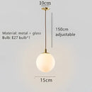 GobekUsa Bubble Ball LED Pendant Light Fixture for Hall, Dining Room, Bedroom - Height Adjustable