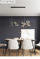GobekUsa Contemporary Black Glass Pendant Lighting for Dining Table - Island Ceiling Light