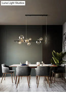 GobekUsa Contemporary Black Glass Pendant Lighting for Dining Table - Island Ceiling Light