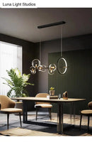 GobekUsa Contemporary Black Glass Pendant Lighting for Dining Table - Island Ceiling Light