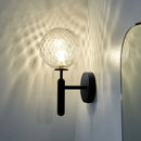 GobekUsa Modern Bedside Wall Lamp - Simple Black Light Fixture with Glass Shade