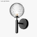 GobekUsa Modern Bedside Wall Lamp - Simple Black Light Fixture with Glass Shade