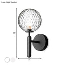 GobekUsa Modern Bedside Wall Lamp - Simple Black Light Fixture with Glass Shade