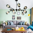 GobekUsa Glass LED Chandelier Pendant Light for Home Ceiling Dining Room Suspension