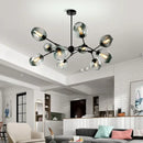 GobekUsa Glass LED Chandelier Pendant Light for Home Ceiling Dining Room Suspension