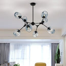 GobekUsa Glass LED Chandelier Pendant Light for Home Ceiling Dining Room Suspension