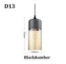 GobekUsa Black Glass Pendant Light Fixture for Modern Indoor Decor & Dining Room