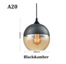 GobekUsa Black Glass Pendant Light Fixture for Modern Indoor Decor & Dining Room