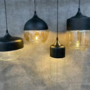 GobekUsa Black Glass Pendant Light Fixture for Modern Indoor Decor & Dining Room