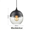 GobekUsa Black Glass Pendant Light Fixture for Modern Indoor Decor & Dining Room