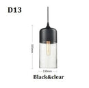 GobekUsa Black Glass Pendant Light Fixture for Modern Indoor Decor & Dining Room