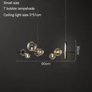 GobekUsa Black Glass Ring Pendant Light - Nordic Style LED Chandelier for Home Decor