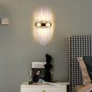 GobekUsa Glass Rod Crystal Wall Lamp: Modern Nordic Light Luxury for Bedroom, Living Room