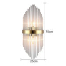 GobekUsa Glass Rod Crystal Wall Lamp: Modern Nordic Light Luxury for Bedroom, Living Room