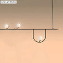 GobekUsa Modern Black Glass Sphere Island Chandelier Light Fixture with Cream Accents - Ceiling Mounted Artistic Lighting
