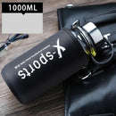 Modern black glass tea bottle kitchen travel flask with sleeve by Decorbites