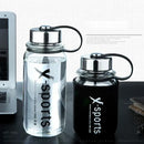 Modern black glass tea bottle kitchen travel flask with sleeve by Decorbites